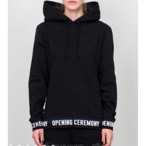 Women's Opening Ceremony 100% Cotton Hoodie Size S Black, urban comfort